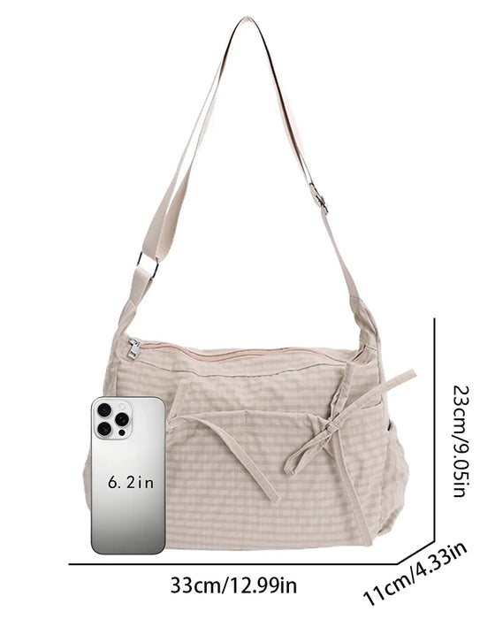 Tasche Schleife Karo Crossbody