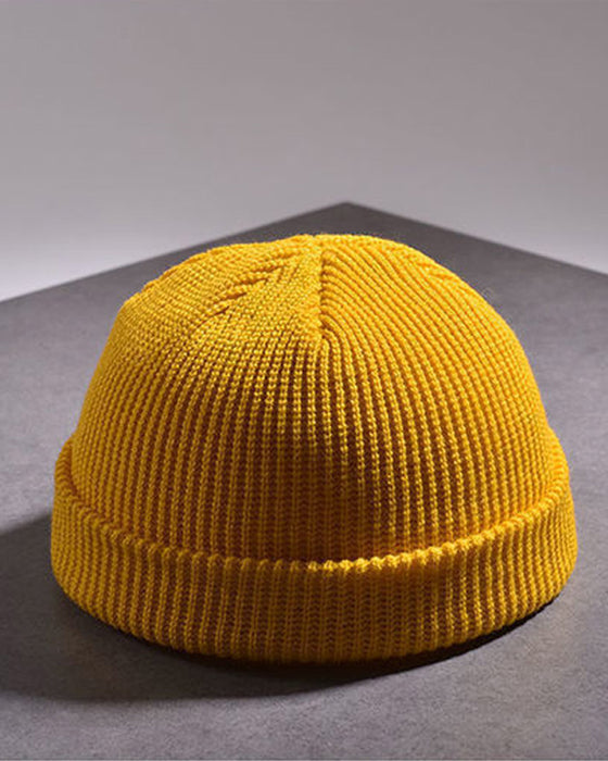 Herren Rippstrickmütze