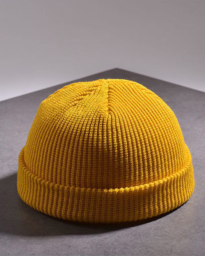 Herren Rippstrickmütze