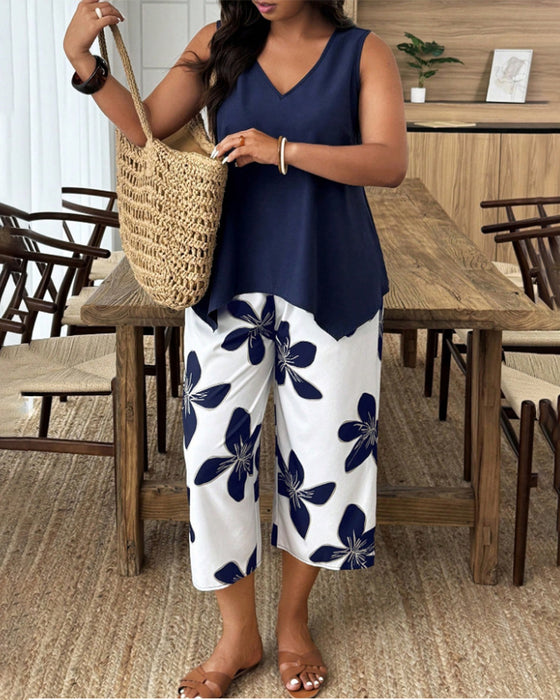 Set Elegant Print Ärmellos