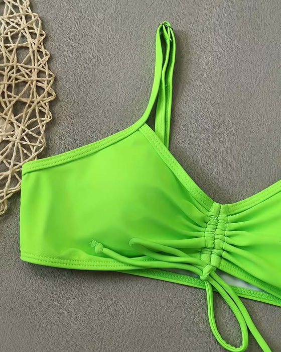 Bikini Halfterhals Weste Tropisch Blatt