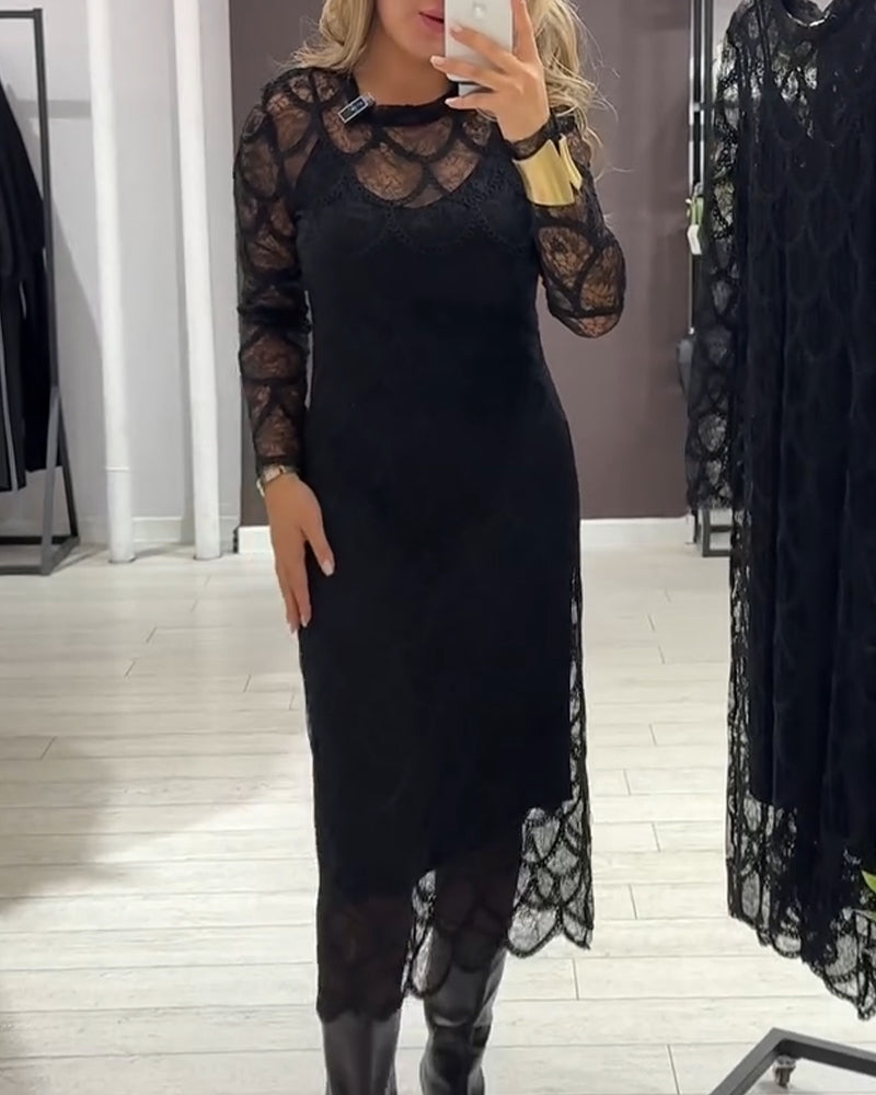 Cover Up & Cami Kleid Set Spitze