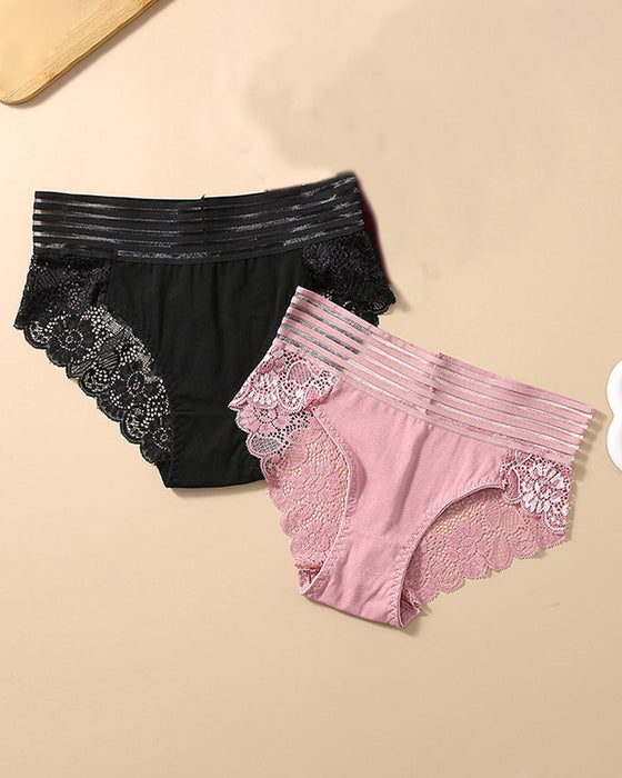 Slip Weite Taille Spitze