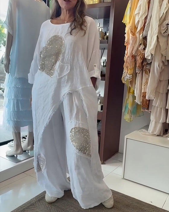 Set Einfach Paillette Herz