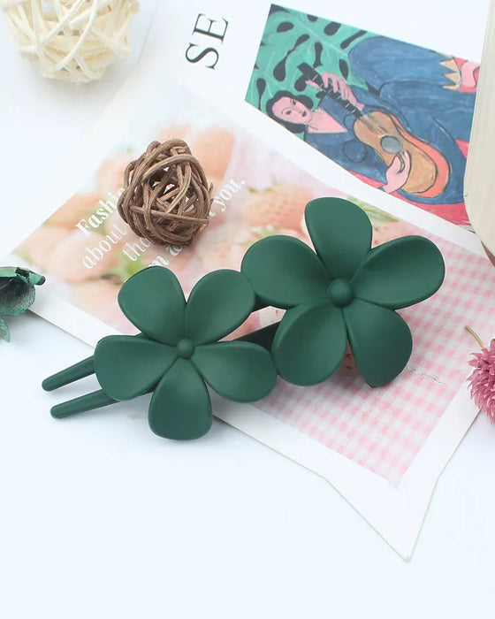 Haarclips Mädchen Blumenrücken