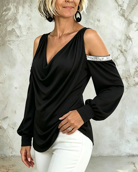 Bluse Lässig Trendy Off-Shoulder