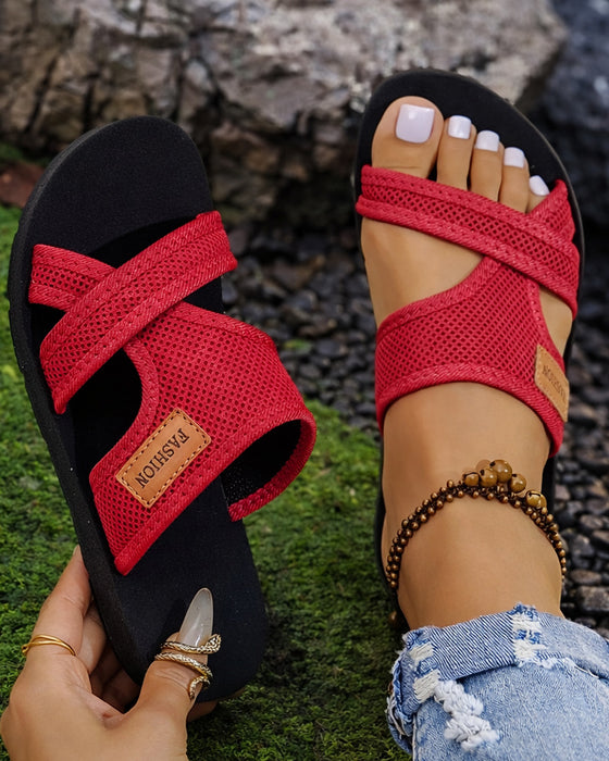 Sandalen Minimalistisch Mesh Schlüpfer Modisch Schieber