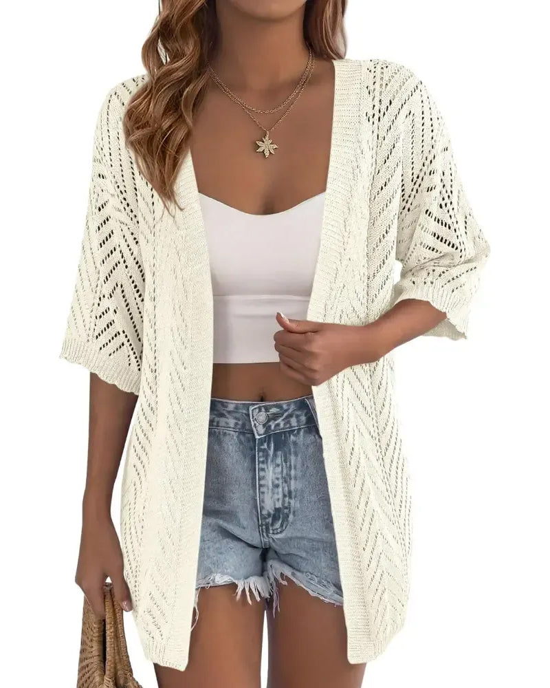 Cardigan Ausschnitt Locker Offen