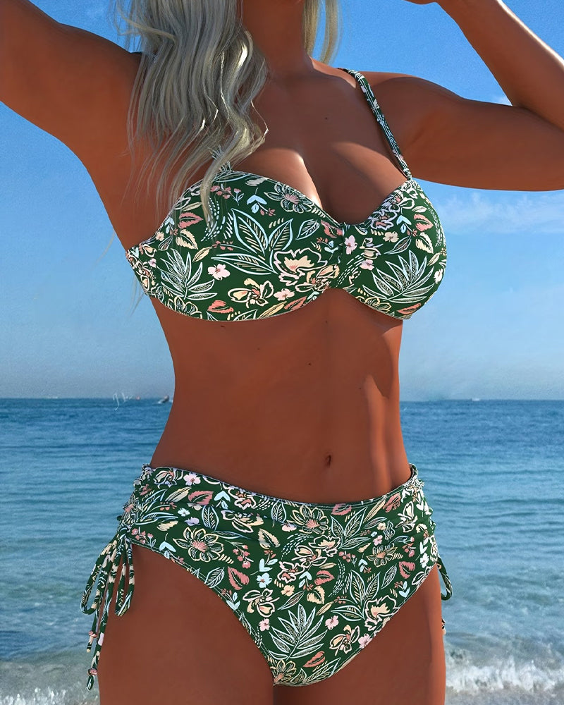 Bikini Blume-Geteilt String