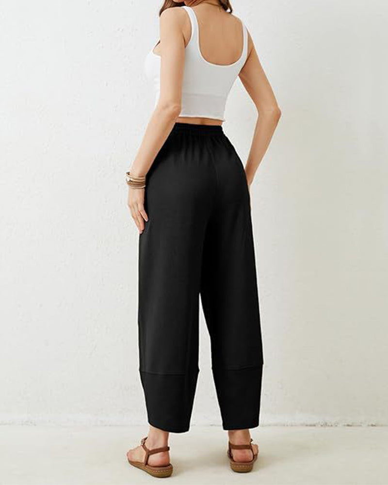 Hose Damen Haremshose Weites Bein