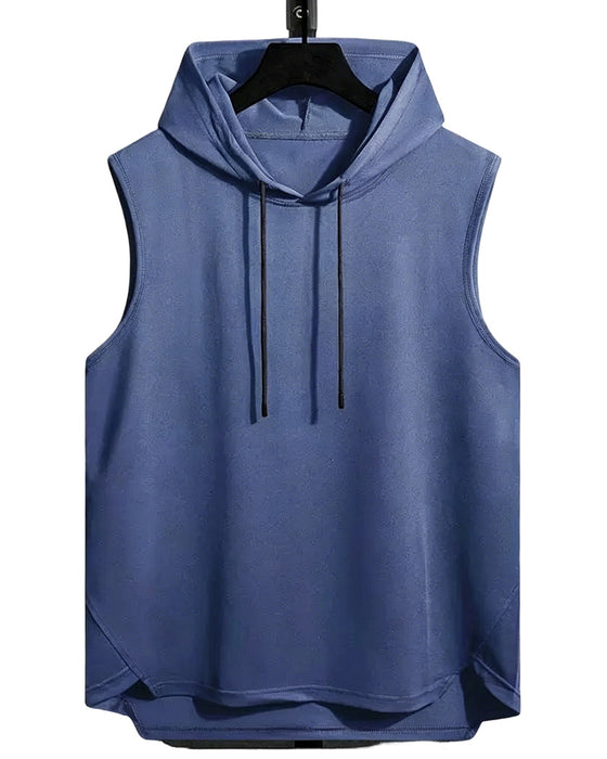 Tank Top Kapuze Kordelzug Ärmellos Sport