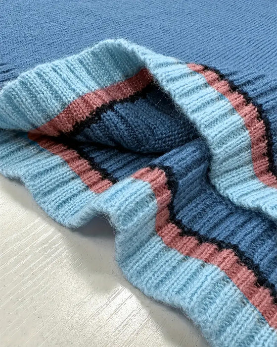 Pullover Casual Colorblock Gestreift