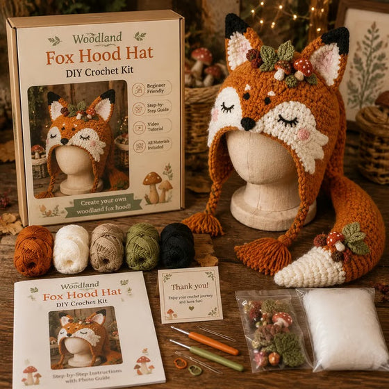 🐉✨ DIY‑Häkelset: Fantasy Kapuzenhut 🧶🎭✨