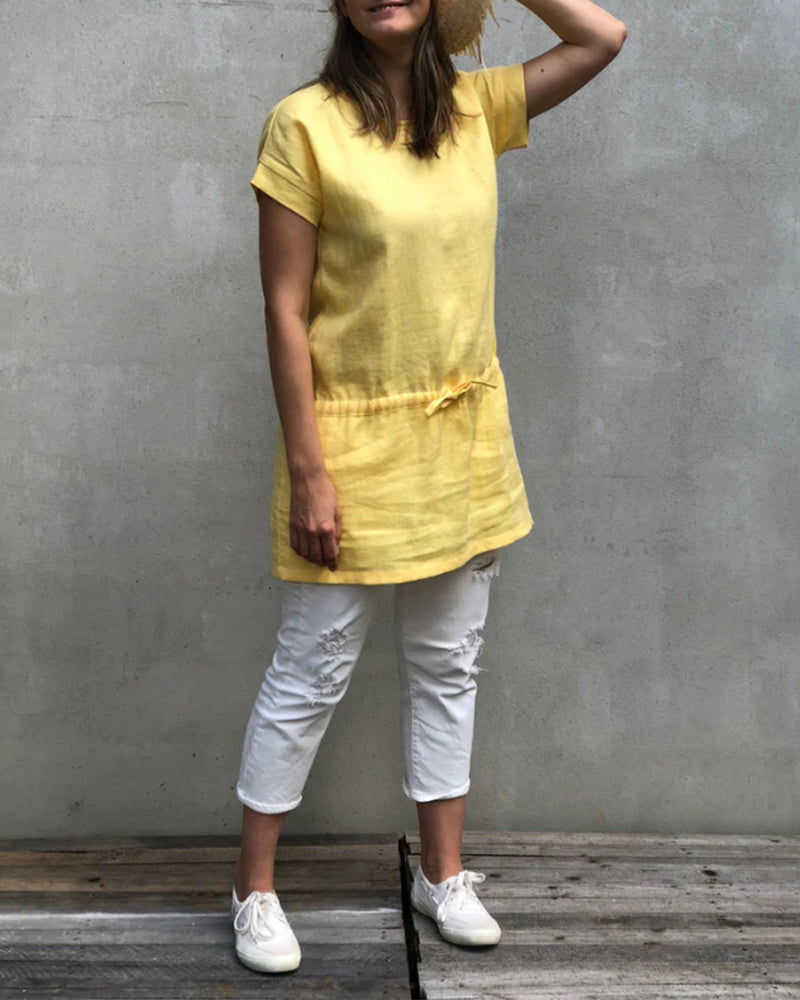 Top 100% Baumwolle einfarbig kurzärmlig