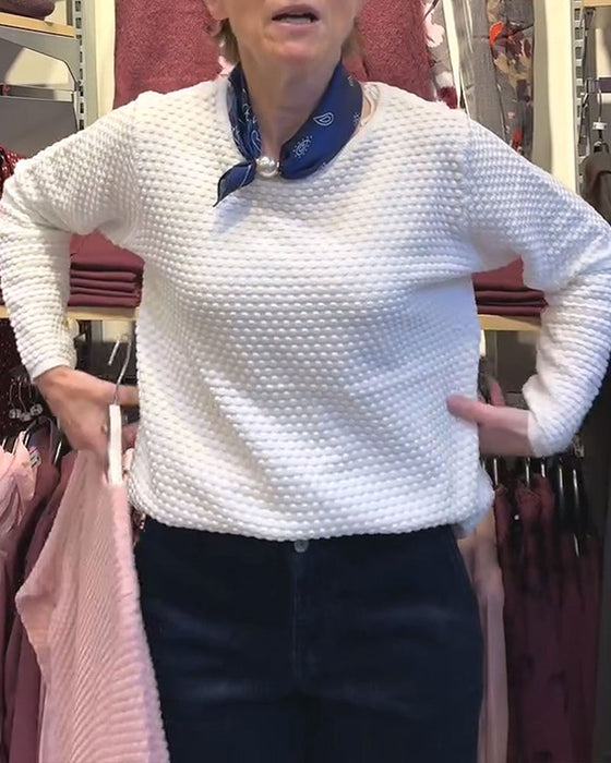 Sweatshirt Rundhals Pullover Unifarben