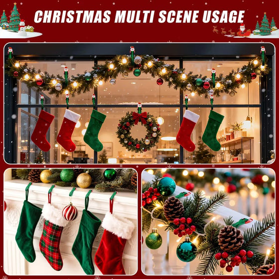 🎄🎅 Weihnachtsmann Klebehaken (12er-Pack) — kein Bohren, keine Nägel, einfach abziehen, kleben und aufhängen