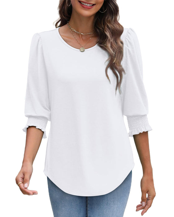 Bluse Puffärmel Bedruckt