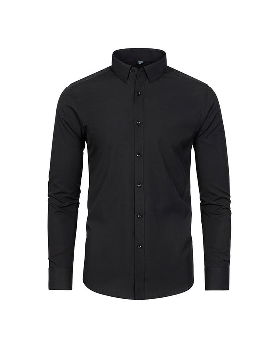 Herren Langarmhemd Uni
