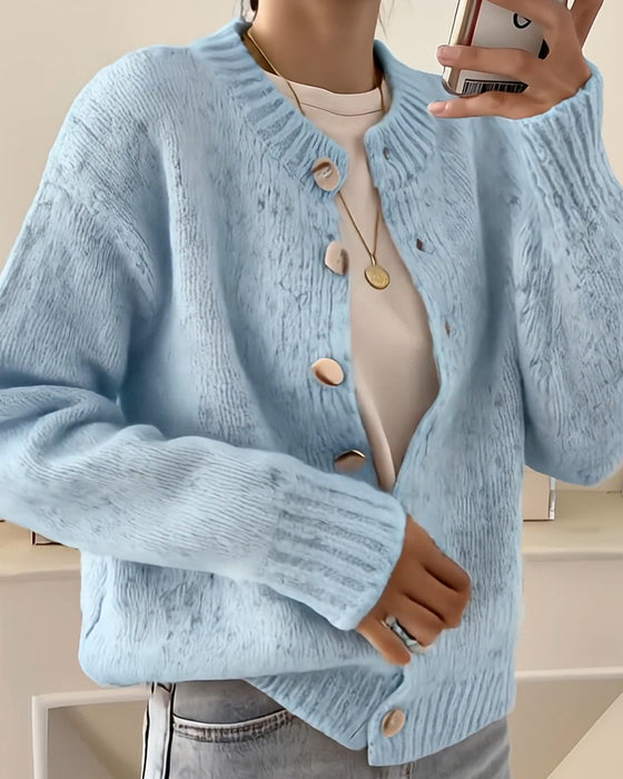 Bequemer Uni-Cardigan