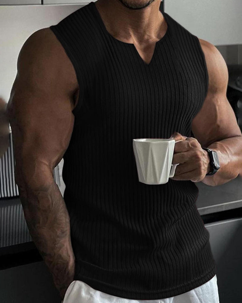 Herren Tanktop Einfarbig Sport Lässig