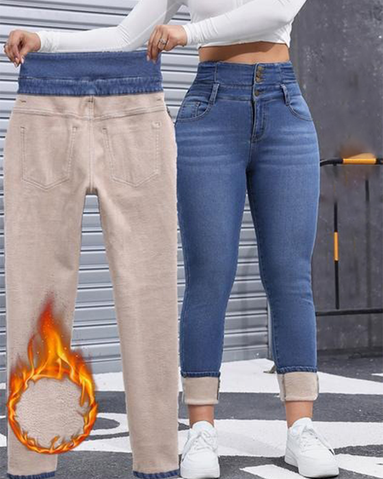 Jeans modische High-Waist Slim