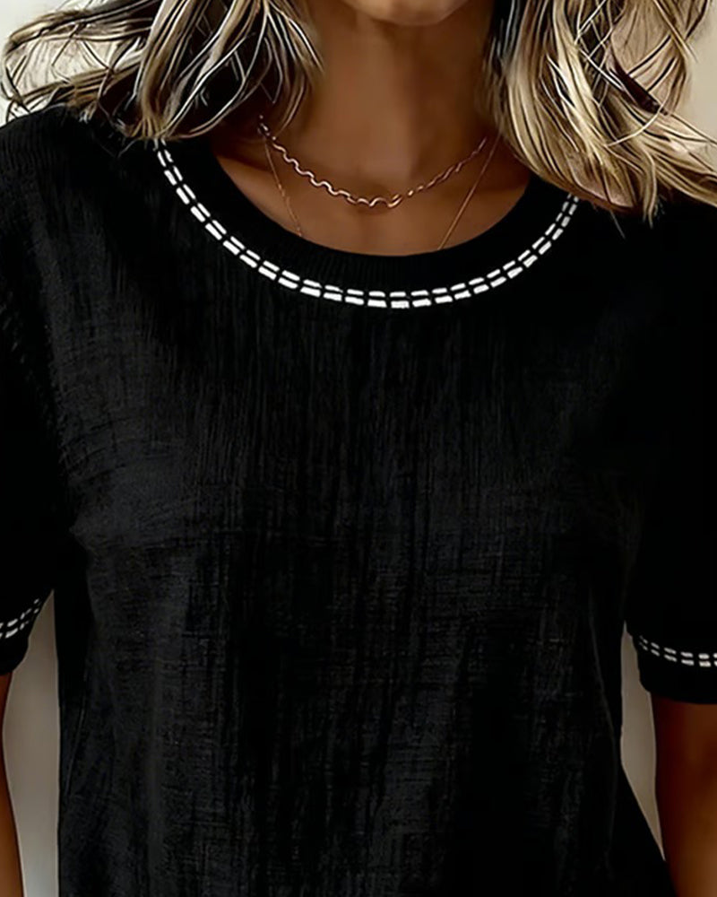 Oberteil Round Neck Short Sleeve