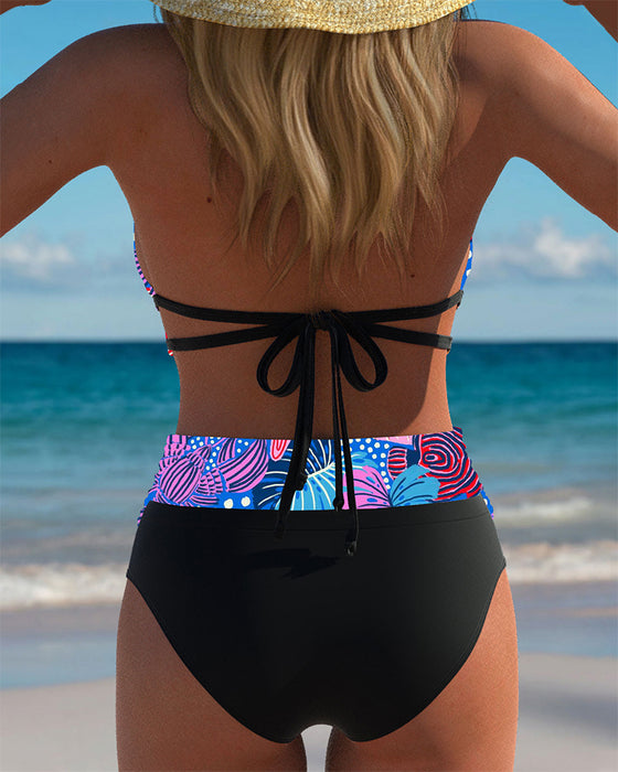 Bikini Sexy Neckholder Bh Bedruckt