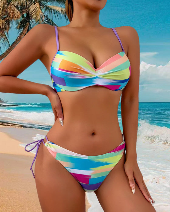 Bikini Zweiteilig Bedruckt Seil