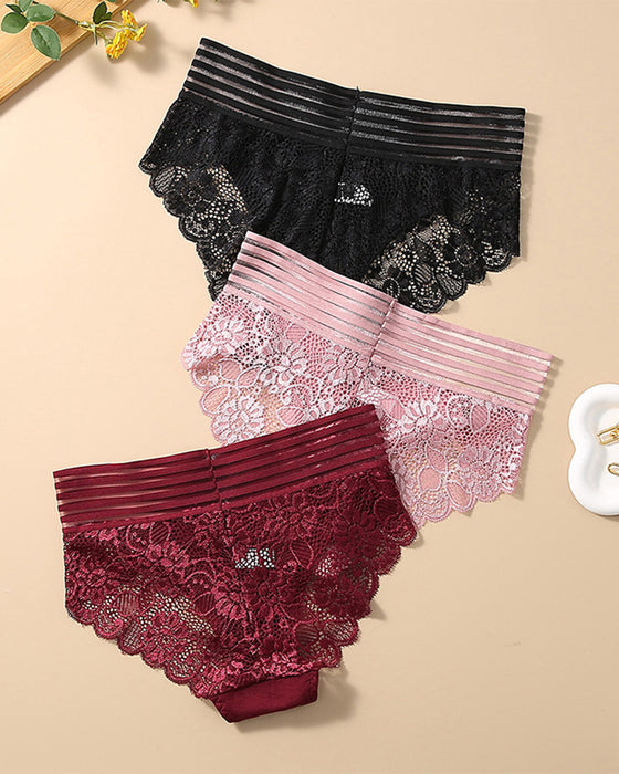 Slip Weite Taille Spitze