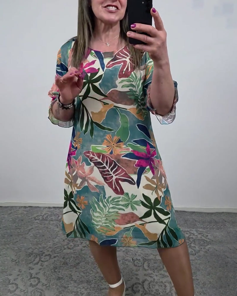 Kleid Tropisch Druck