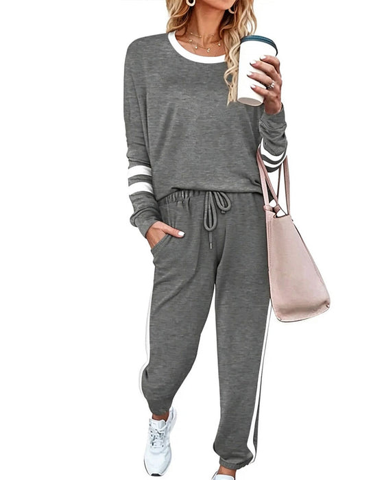Set Rundhals Langarm Top Jogginghose