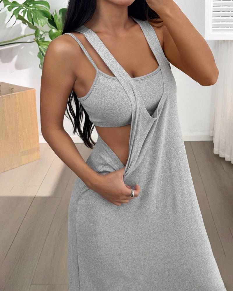 Set Einfarbiges Kleid Zweiteilig