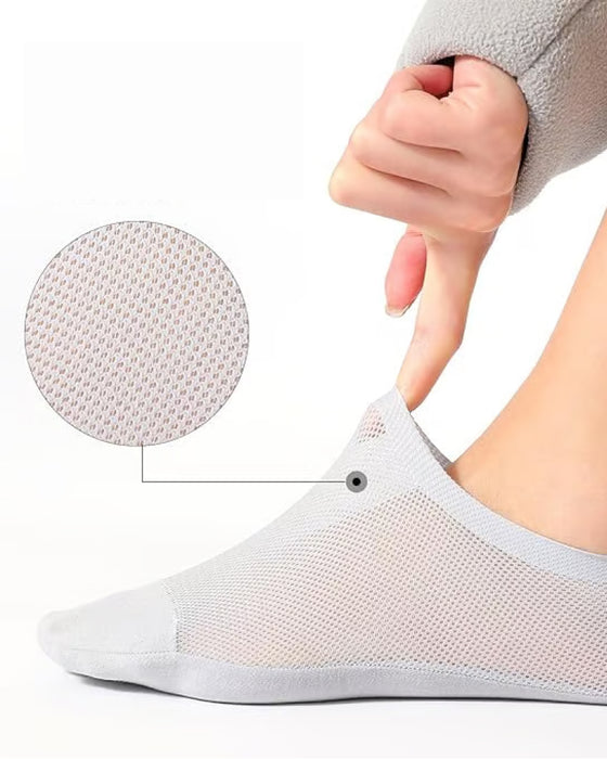 Ultradünne Linersocken rutschfest aus gekämmter Baumwolle, unsichtbare Socken