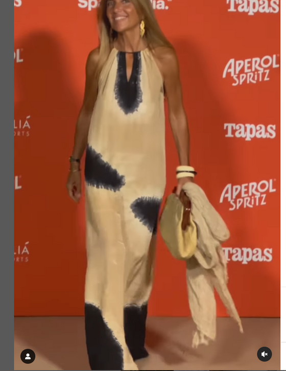 Kleid Ärmellos Farbverlauf Halterneck
