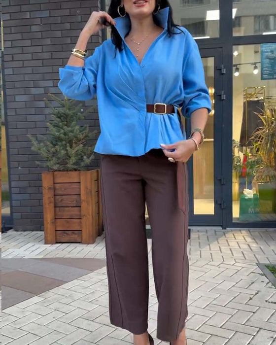 Hemd Revers Chic Stilvoll