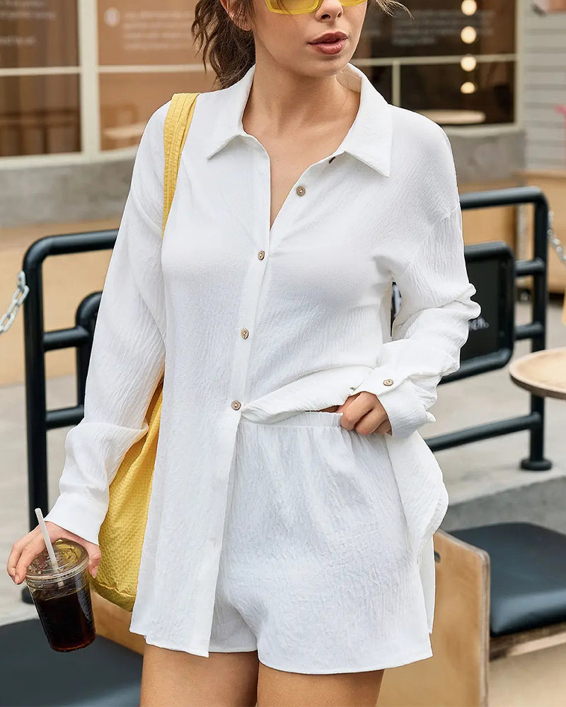Set Locker geschnitten Off-Shoulder Casual