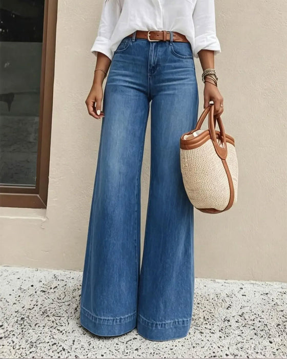 Hose Farbverlauf Weiter Bein Denim