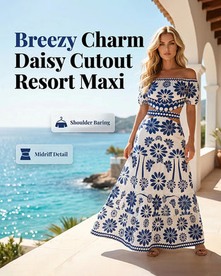 Kleid Off-Shoulder Blumig Ausschnitt