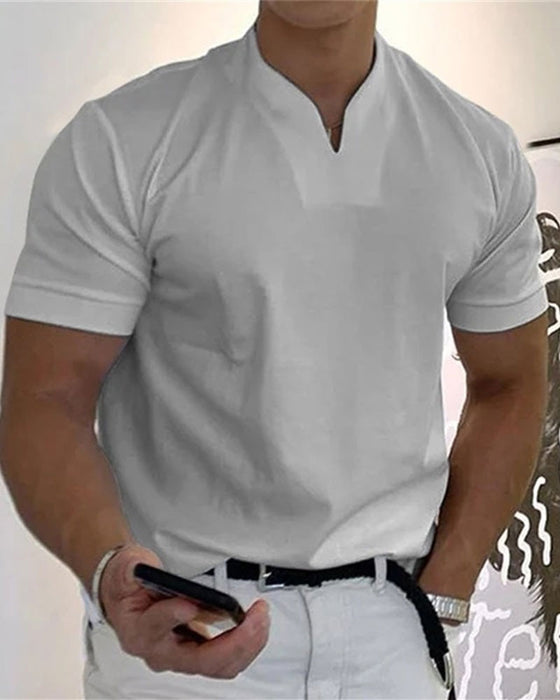 T-Shirt Herren Gentlemans Business Kurzarm Fitness
