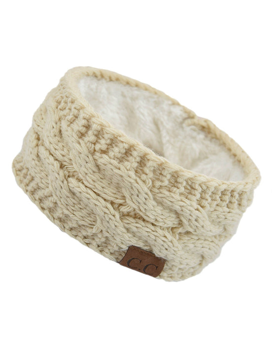 Fleece Gestricktes Stirnband Für Herbst Und Winter