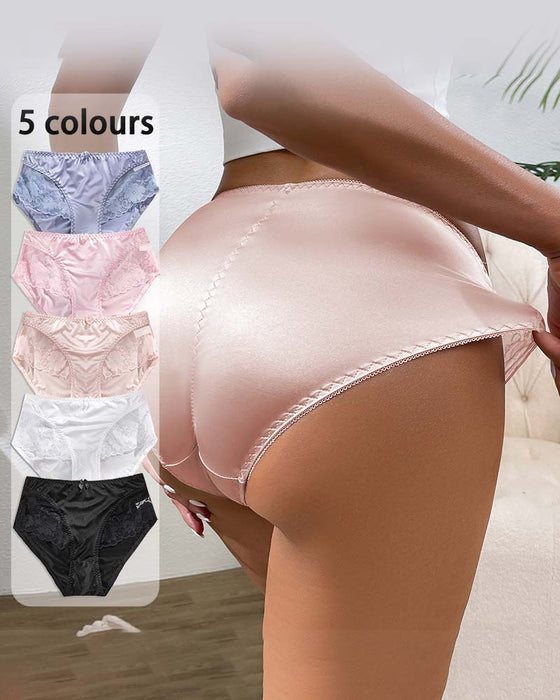 Unterhose Damen Elegant Satin Spitze