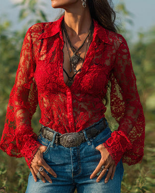 Einfarbige Hemd mit Kragen und langen Ärmeln