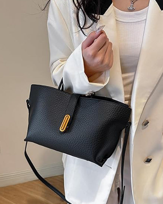 Damen elegante einfarbige französische Stil Handtasche