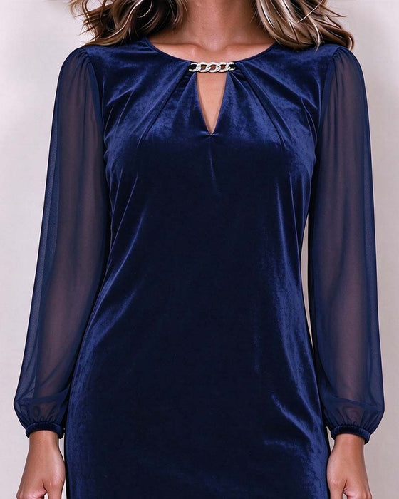 Kleid Samt Langarm