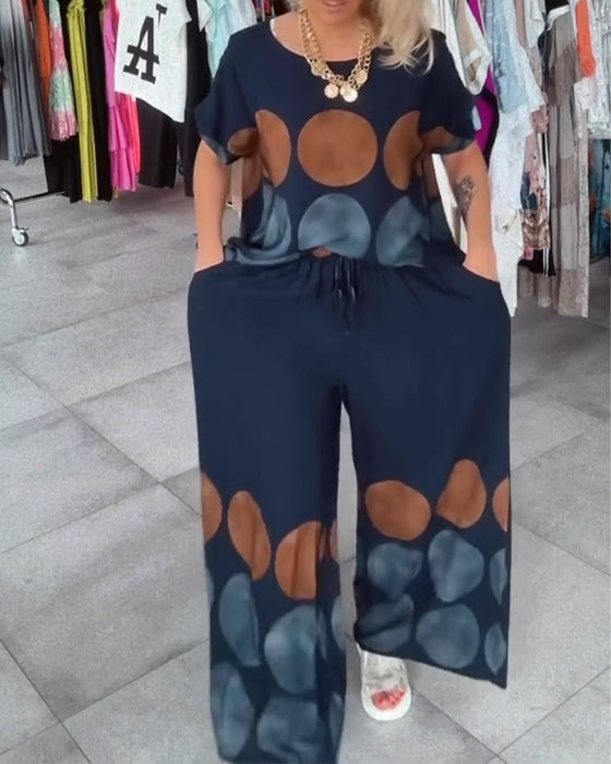 Set Street Fashion Lässig Druck Zweiteilig