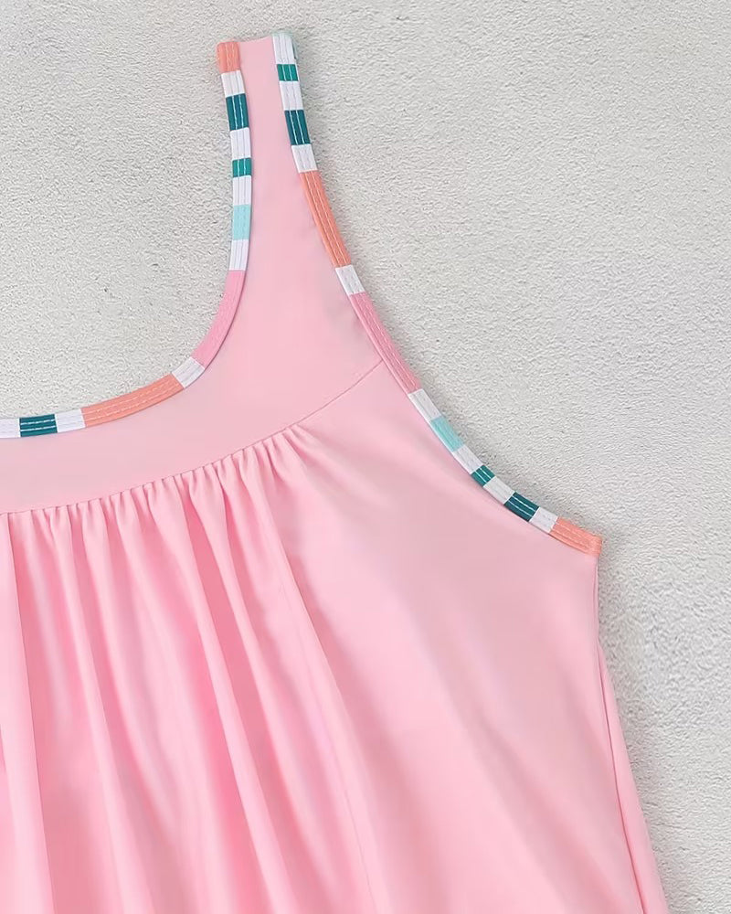 Tankini Gedruckt Breiter Träger