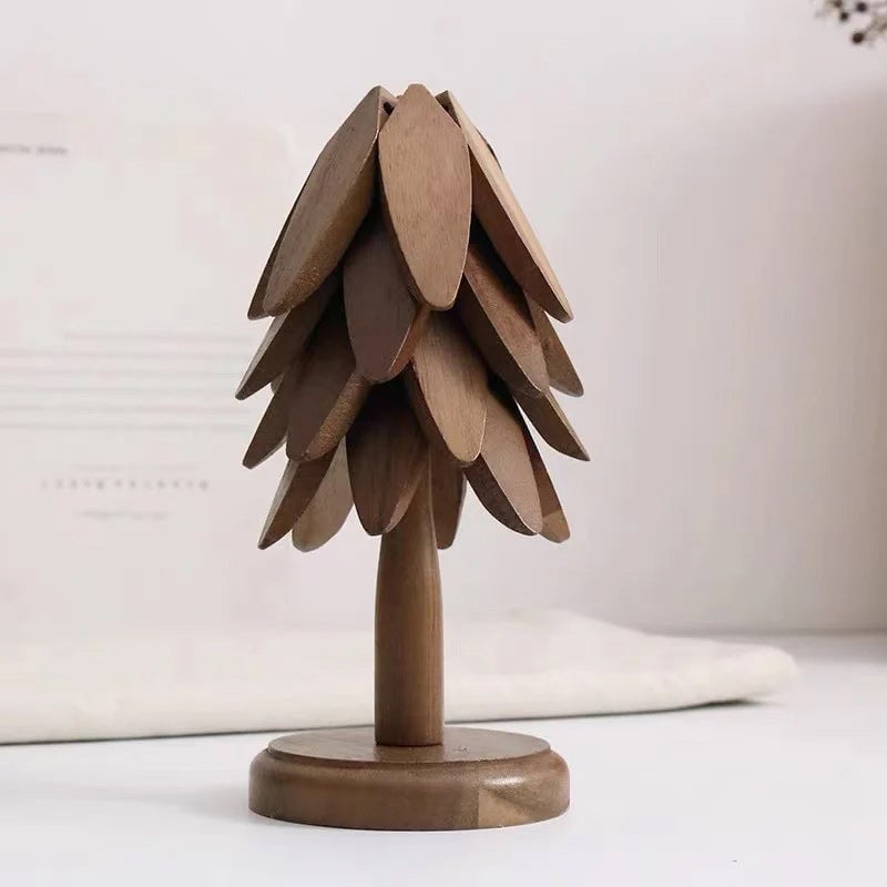 👍Baum Massivholz Isolierung Platzset