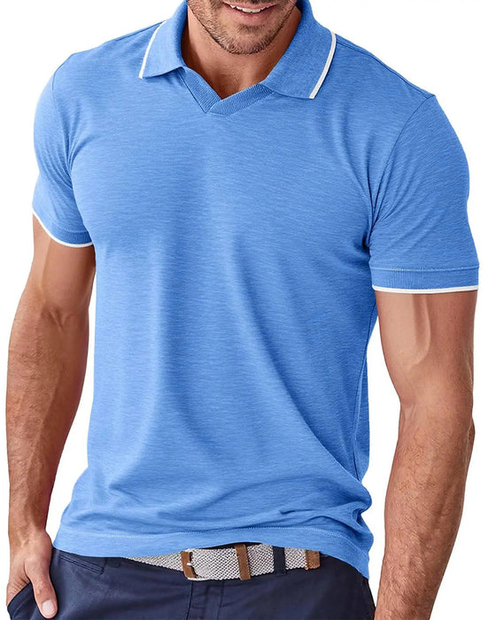 Lässiges T-Shirt Mit Revers, Kurze Ärmel