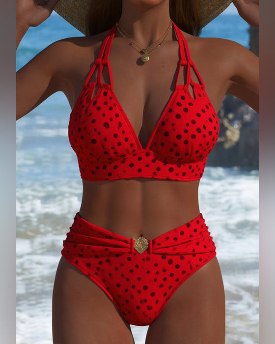 Badeanzug sexy Polka Dot Zweiteiler