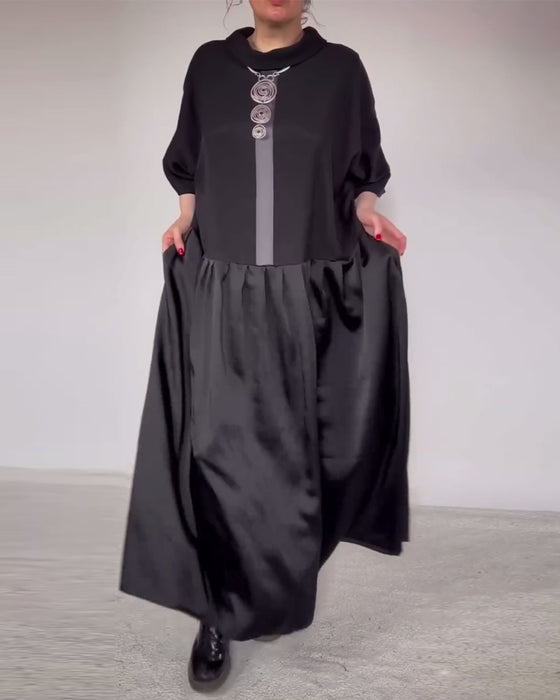Kleid modischer Streetstyle Stehkragen